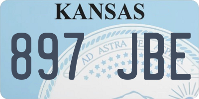 KS license plate 897JBE