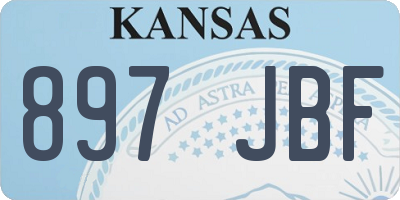 KS license plate 897JBF