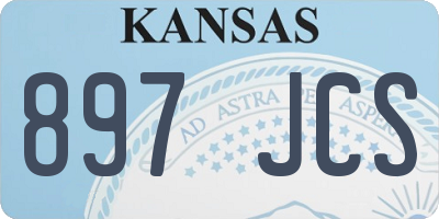 KS license plate 897JCS
