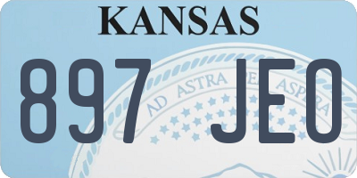 KS license plate 897JEO