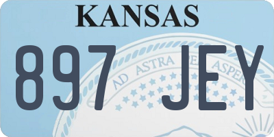 KS license plate 897JEY