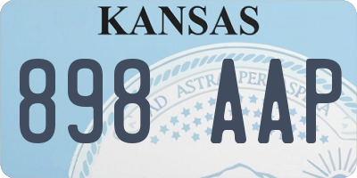 KS license plate 898AAP