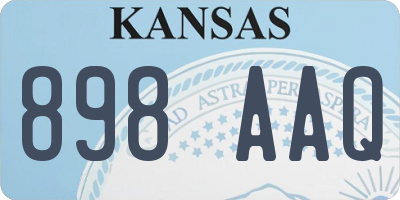 KS license plate 898AAQ