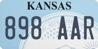 KS license plate 898AAR