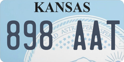 KS license plate 898AAT