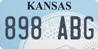 KS license plate 898ABG