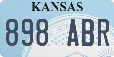 KS license plate 898ABR