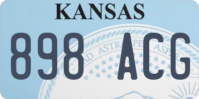 KS license plate 898ACG