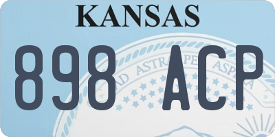 KS license plate 898ACP