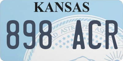 KS license plate 898ACR