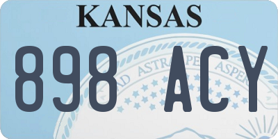 KS license plate 898ACY