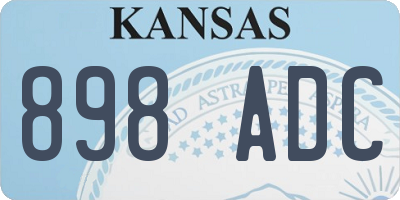 KS license plate 898ADC