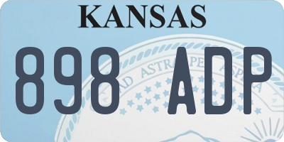 KS license plate 898ADP