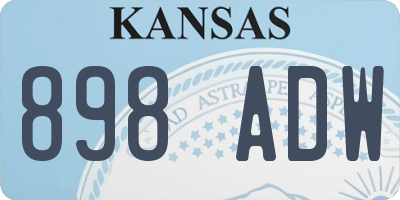 KS license plate 898ADW