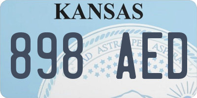 KS license plate 898AED