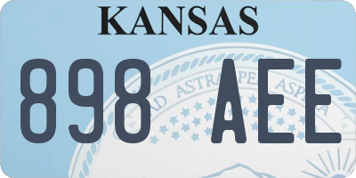 KS license plate 898AEE