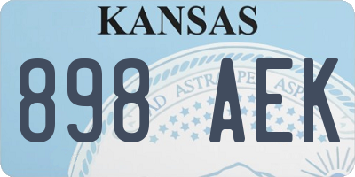 KS license plate 898AEK