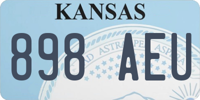 KS license plate 898AEU