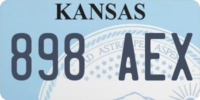 KS license plate 898AEX