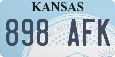 KS license plate 898AFK