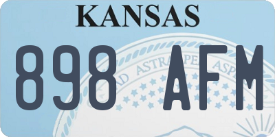 KS license plate 898AFM