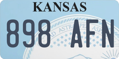 KS license plate 898AFN