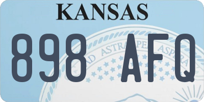 KS license plate 898AFQ