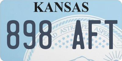 KS license plate 898AFT