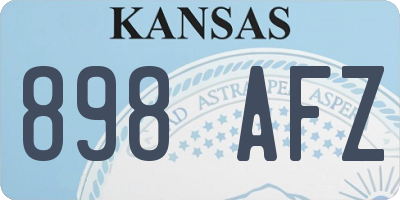 KS license plate 898AFZ