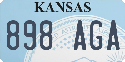 KS license plate 898AGA