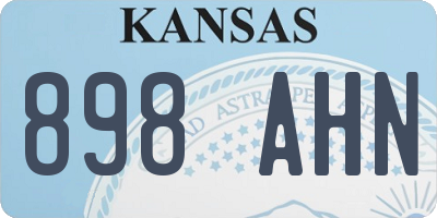 KS license plate 898AHN