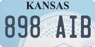 KS license plate 898AIB