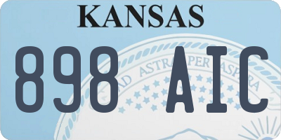 KS license plate 898AIC