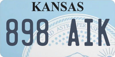 KS license plate 898AIK