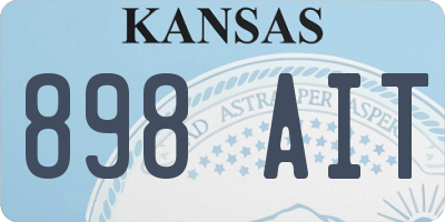 KS license plate 898AIT