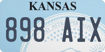 KS license plate 898AIX