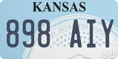 KS license plate 898AIY