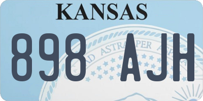 KS license plate 898AJH