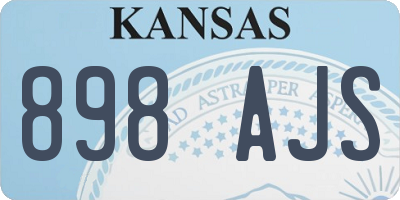 KS license plate 898AJS