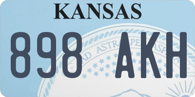 KS license plate 898AKH