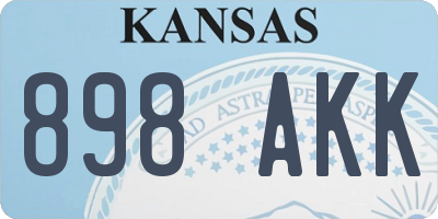 KS license plate 898AKK