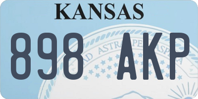 KS license plate 898AKP