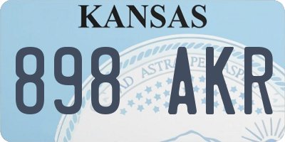 KS license plate 898AKR