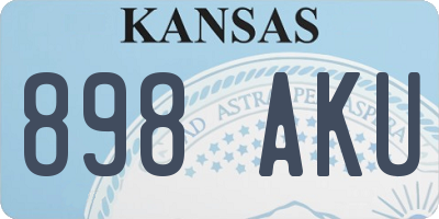 KS license plate 898AKU