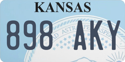 KS license plate 898AKY