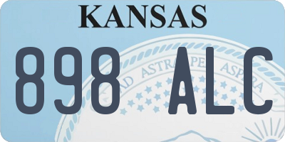 KS license plate 898ALC