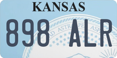 KS license plate 898ALR