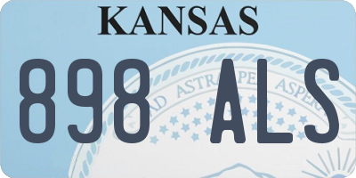 KS license plate 898ALS