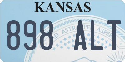 KS license plate 898ALT