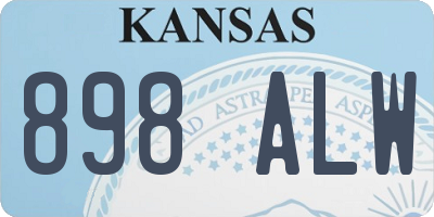 KS license plate 898ALW